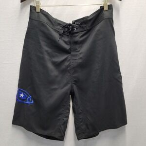 Tormenter Board Shorts MENS SIZE  42 Black Pockets‎ Embroidered Bonefish Rwb